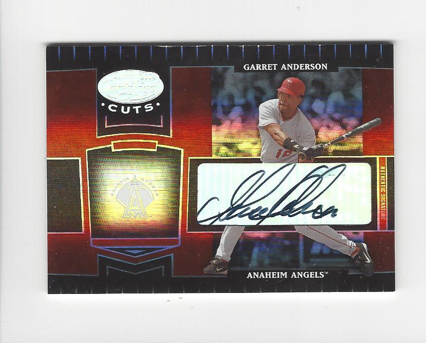 2004 Leaf Certified Cuts Marble Signature Red #2 Garret Anderson/50