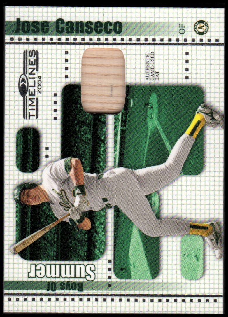 2004 Donruss Timelines Boys of Summer Material #19 Jose Canseco Bat