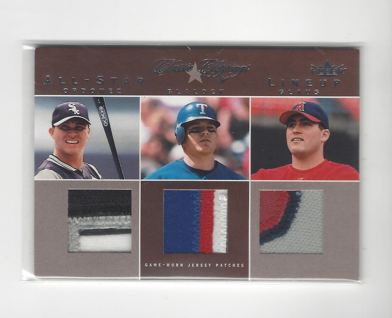 2004 Classic Clippings All-Star Lineup Triple Patch #OBG Magglio Ordonez/Hank Blalock/Troy Glaus