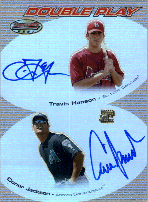 2004 Bowman's Best Double Play Autographs #HJ Travis Hanson/Conor Jackson