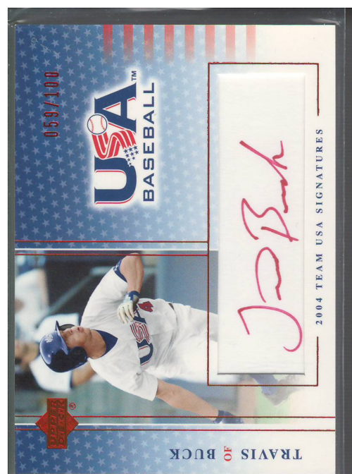 2004-05 USA Baseball National Team Signatures Red #40 Travis Buck