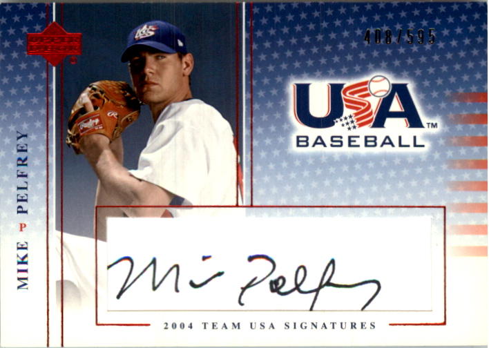 2004-05 USA Baseball National Team Signatures Black #35 Mike Pelfrey