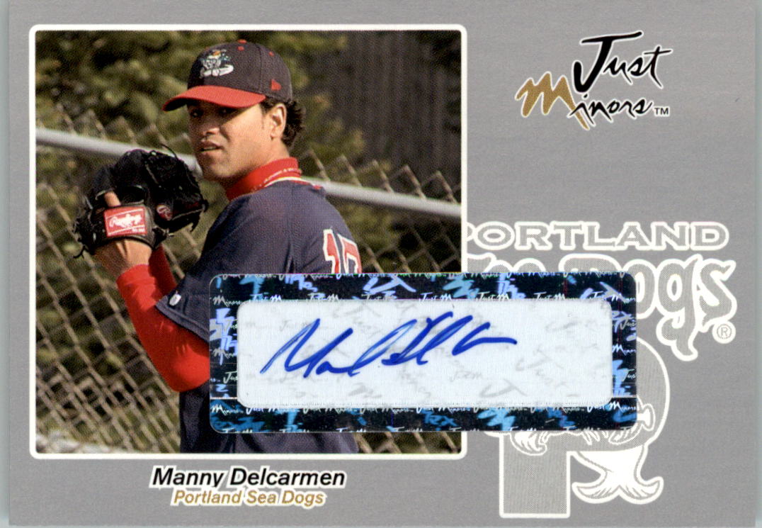 2005 Just Autographs Signatures Silver #12 Manny Delcarmen