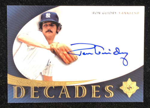 2005 Ultimate Signature Decades #RG Ron Guidry T3