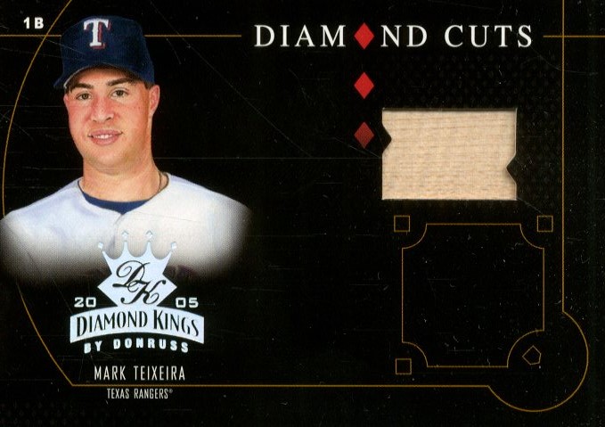 2005 Diamond Kings Diamond Cuts Bat #DC31 Mark Teixeira/200