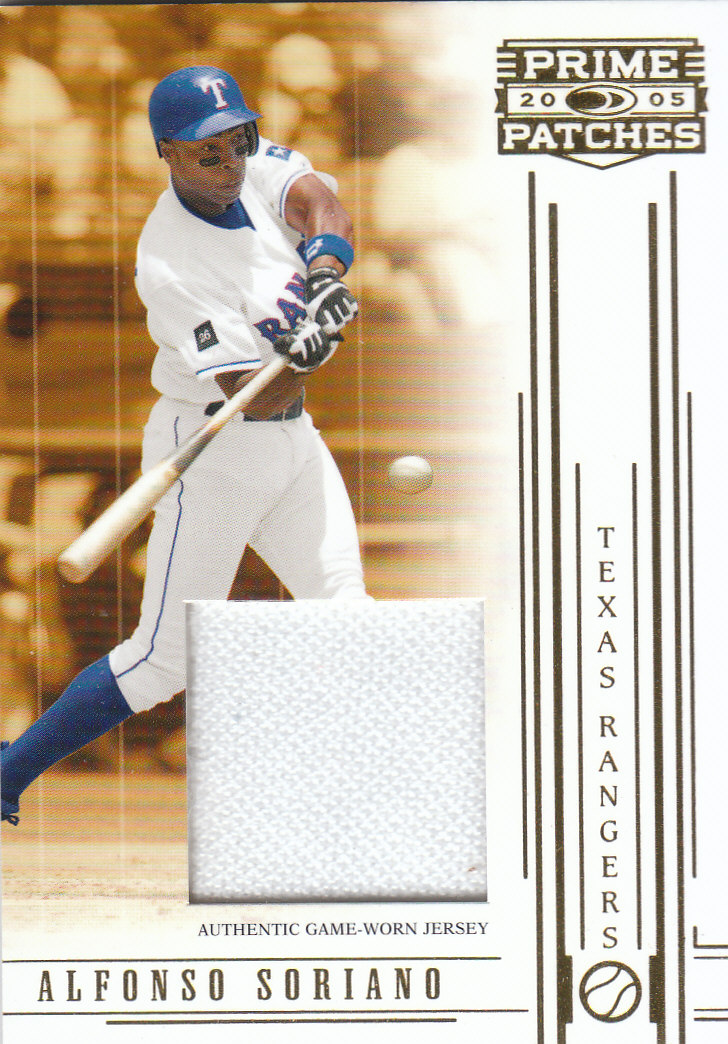 2005 Prime Patches Materials Jersey #75 Alfonso Soriano/150