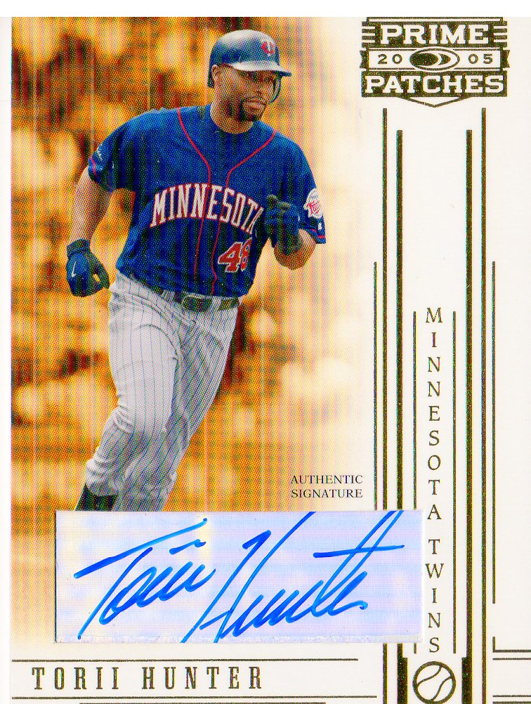 2005 Prime Patches Autograph #46 Torii Hunter T5 - NM-MT