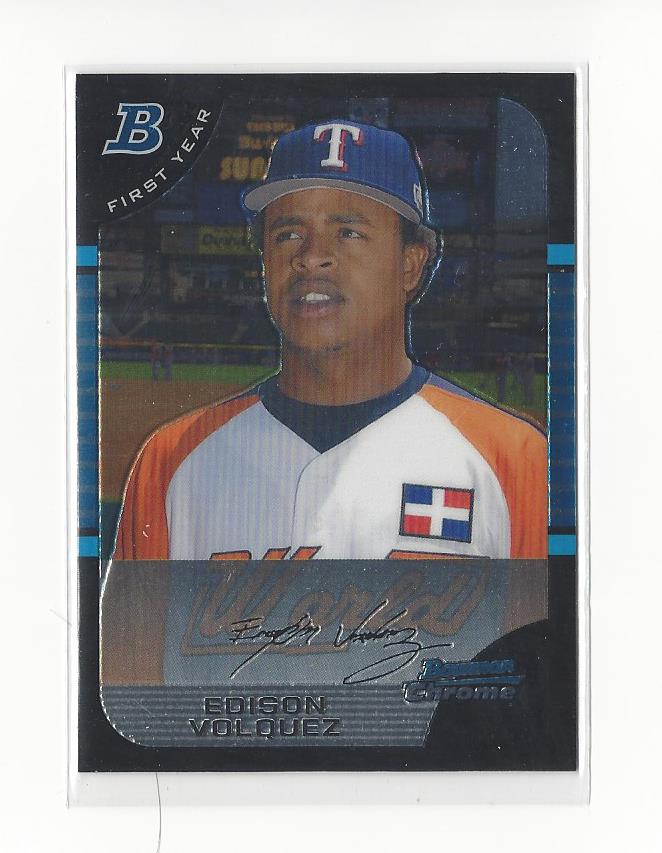 2005 Bowman Chrome Draft #BDP134 Edison Volquez FY RC
