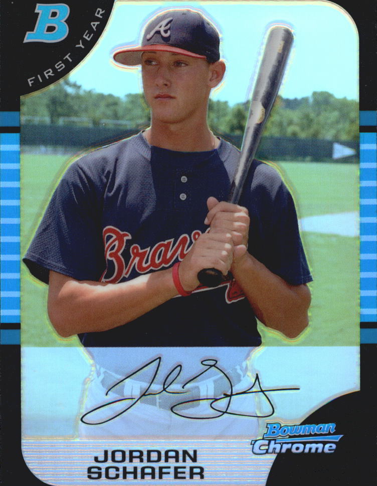2005 Bowman Chrome Draft Refractors #BDP77 Jordan Schafer FY