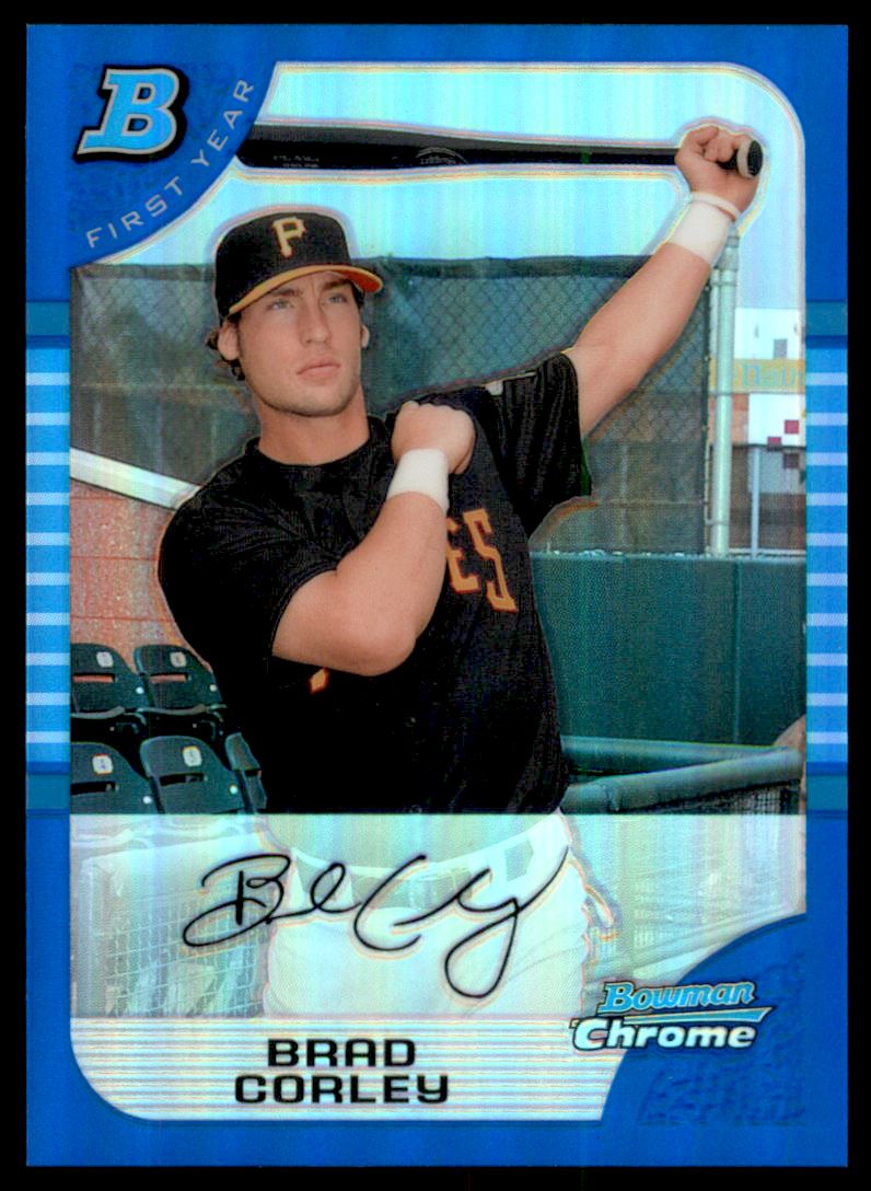 2005 Bowman Chrome Draft Blue Refractors #BDP43 Brad Corley FY