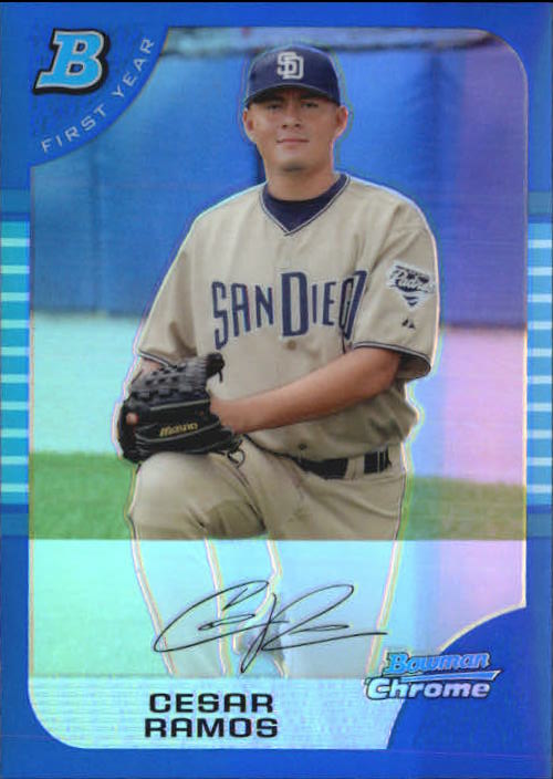 2005 Bowman Chrome Draft Blue Refractors #BDP65 Cesar Ramos FY