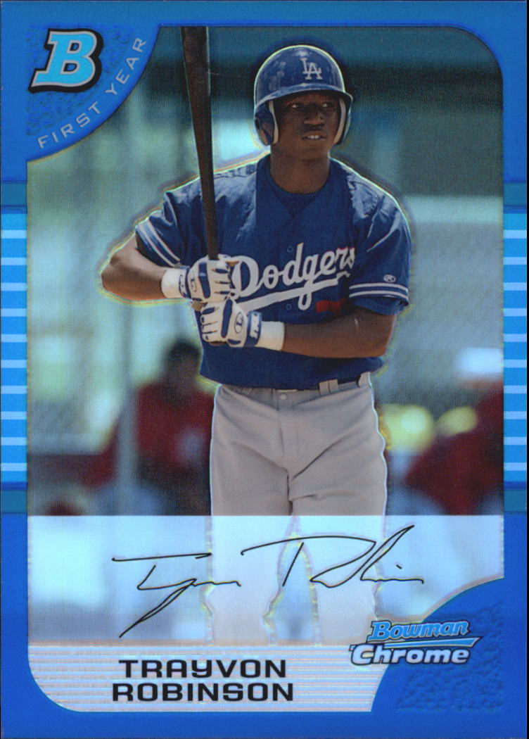 2005 Bowman Chrome Draft Blue Refractors #BDP69 Trayvon Robinson FY