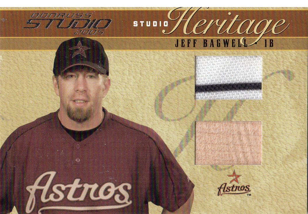 2005 Studio Heritage Combo #2 Jeff Bagwell Bat-Jsy/50