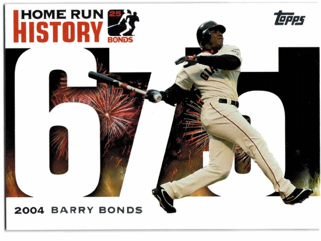 2005 Topps Barry Bonds Home Run History #675 Barry Bonds HR675