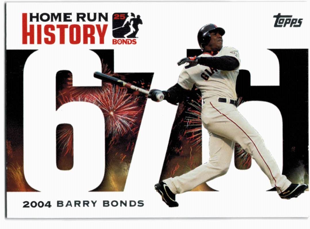 2005 Topps Barry Bonds Home Run History #676 Barry Bonds HR676
