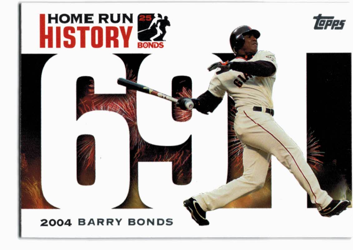 2005 Topps Barry Bonds Home Run History #691 Barry Bonds HR691