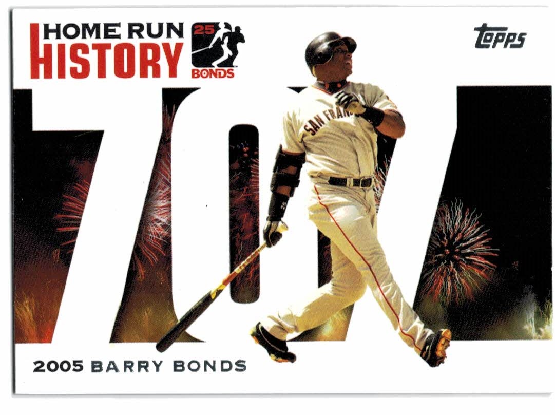 2005 Topps Barry Bonds Home Run History #707 Barry Bonds HR707