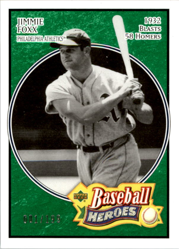 2005 Upper Deck Baseball Heroes Emerald #131 Jimmie Foxx A's