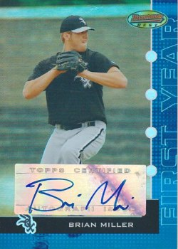 2005 Bowman's Best Blue #110 Brian Miller FY AU