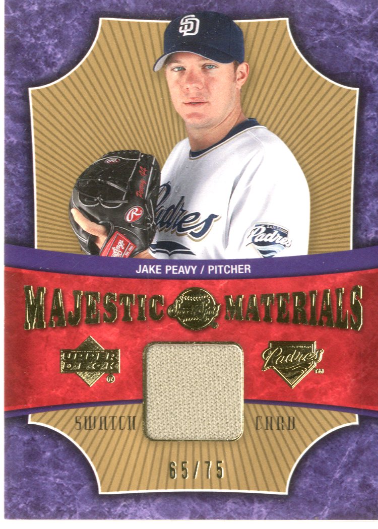 2005 Sweet Spot Majestic Materials Gold #MMJP Jake Peavy
