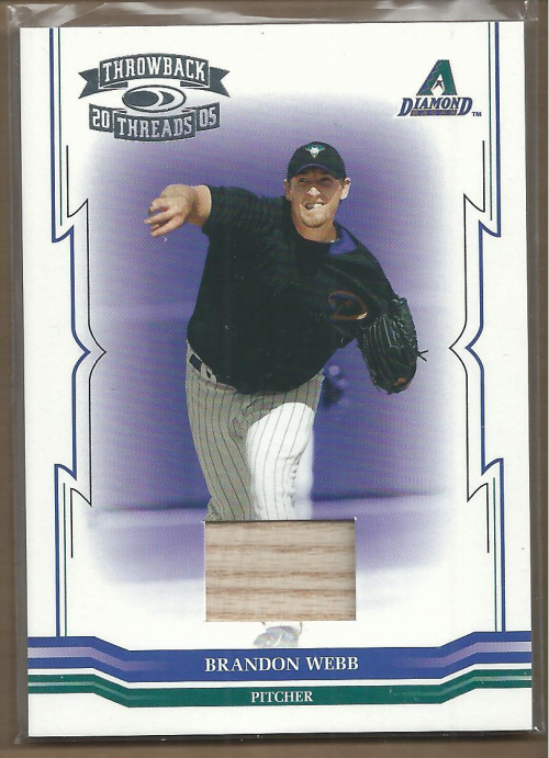 2005 Throwback Threads Material Bat #55 Brandon Webb/250