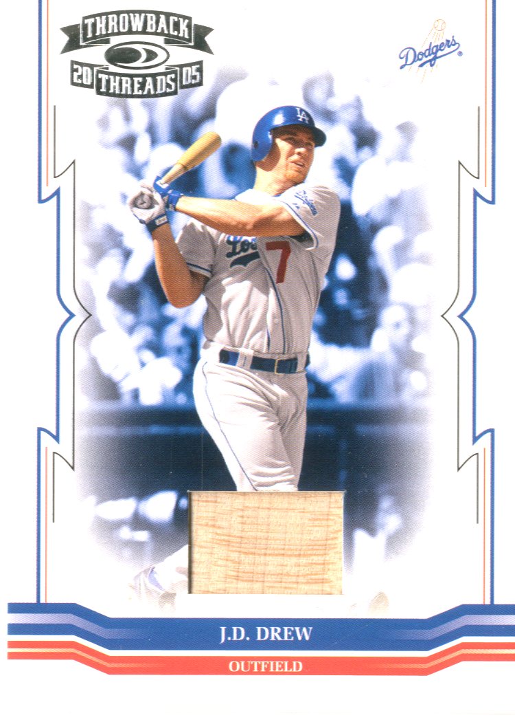 2005 Throwback Threads Material Bat #63 J.D. Drew/250