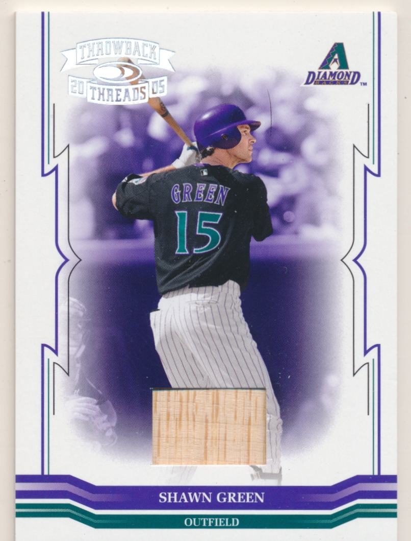 2005 Throwback Threads Material Bat #241 Shawn Green/250