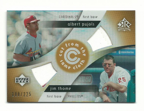 2005 Reflections Cut From the Same Cloth Dual Jersey #AJ Albert Pujols/Jim Thome