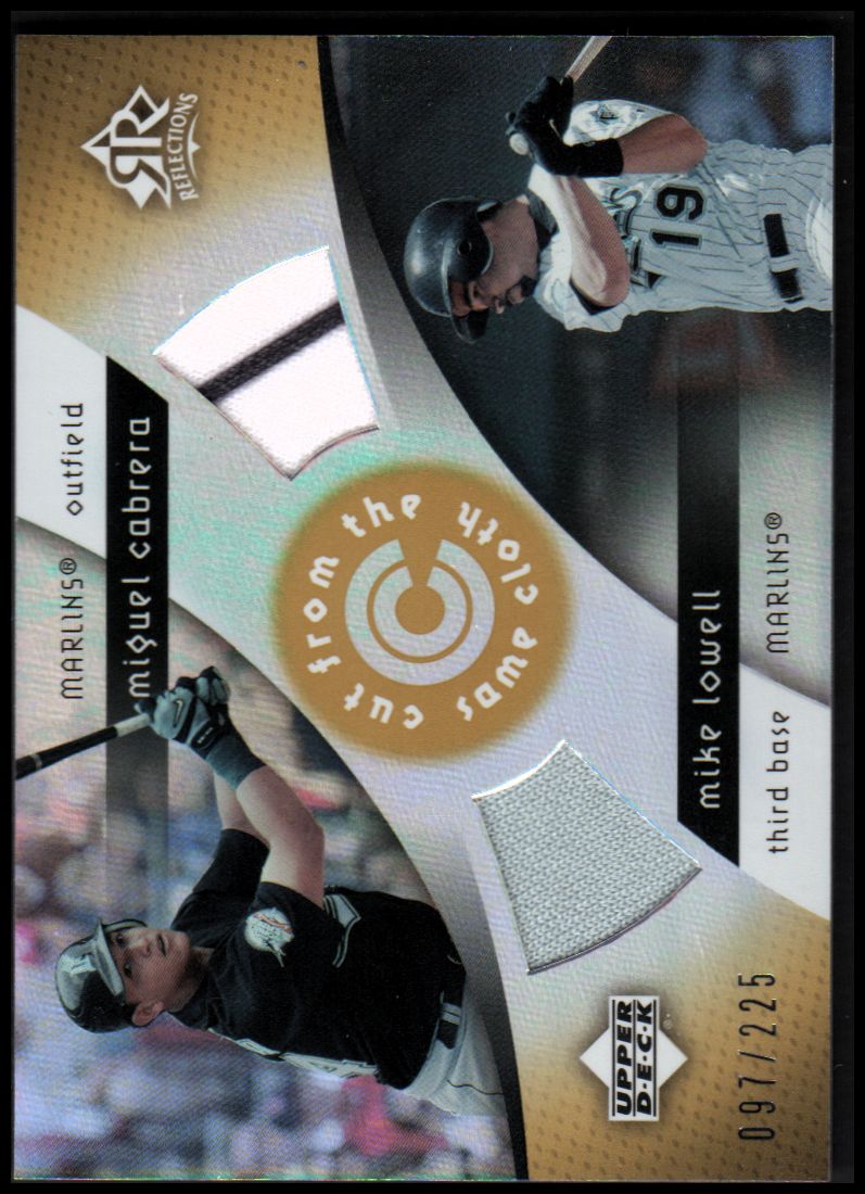 2005 Reflections Cut From the Same Cloth Dual Jersey #CL Miguel Cabrera/Mike Lowell