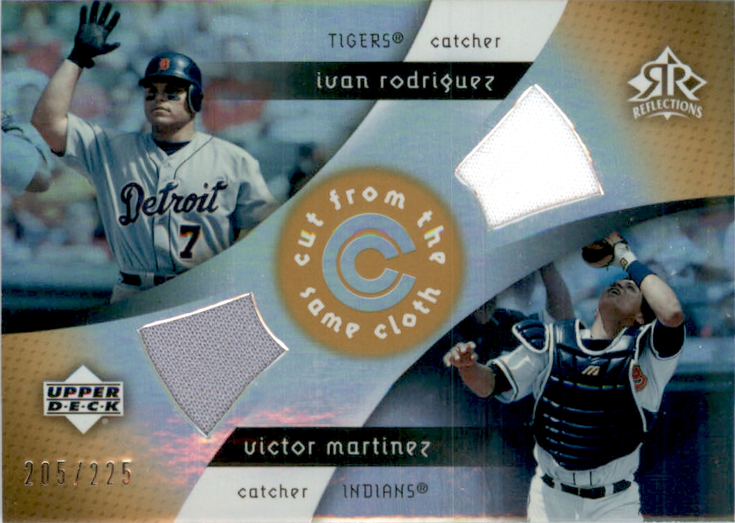 2005 Reflections Cut From the Same Cloth Dual Jersey #RM Ivan Rodriguez/Victor Martinez