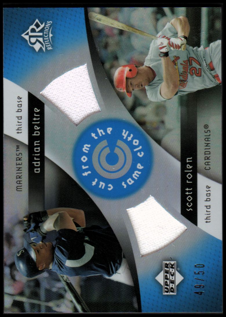 2005 Reflections Cut From the Same Cloth Dual Jersey Blue #BR Adrian Beltre/Scott Rolen