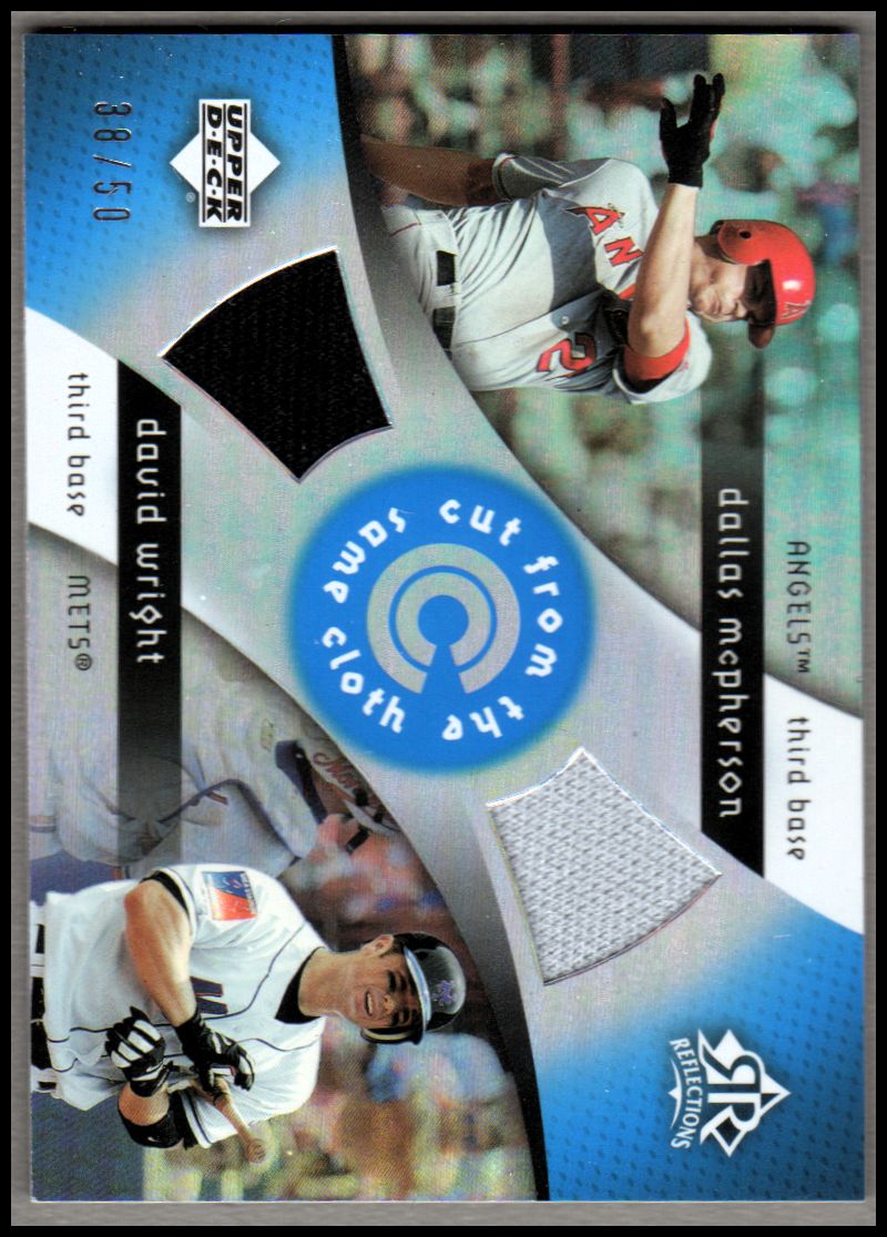 2005 Reflections Cut From the Same Cloth Dual Jersey Blue #MW Dallas McPherson/David Wright