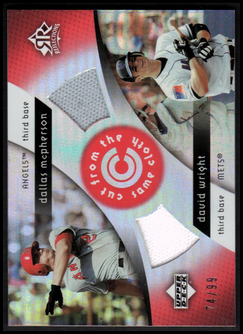 2005 Reflections Cut From the Same Cloth Dual Jersey Red #MW Dallas McPherson/David Wright