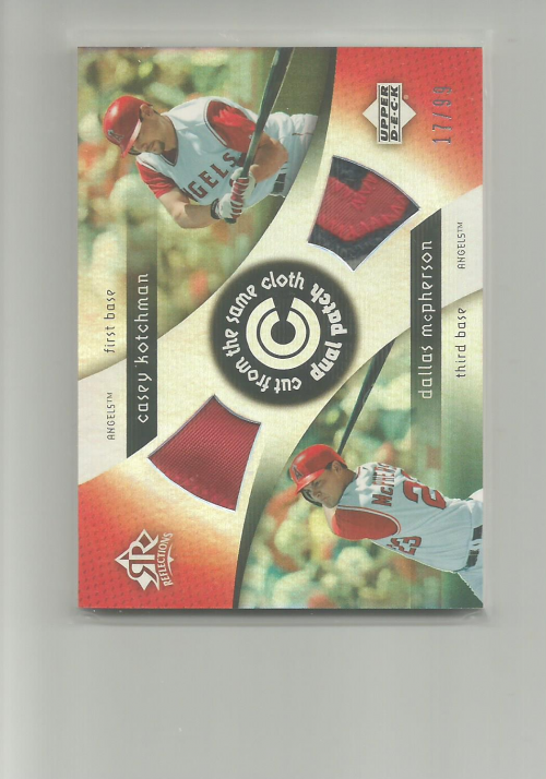 2005 Reflections Cut From the Same Cloth Dual Patch #KM Casey Kotchman/Dallas McPherson