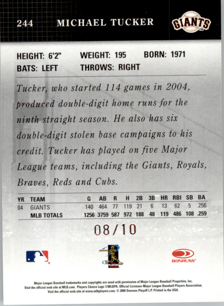 2005 Studio Proofs Platinum #244 Michael Tucker back image