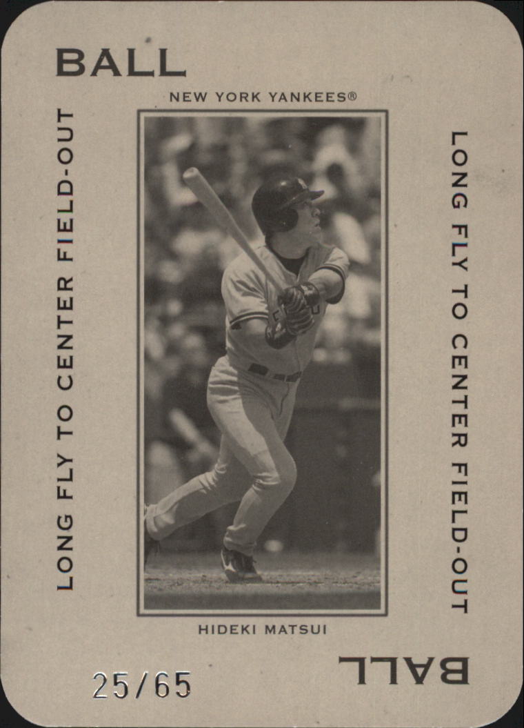 2005 Throwback Threads Polo Grounds 65 BALL Long Fly #25 Hideki Matsui