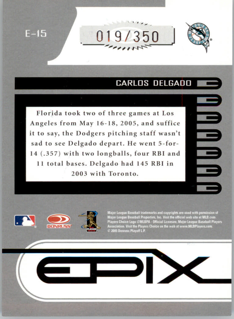 Carte inserite Zenith Baseball "Epix" 2005 - Foto 33 di 37