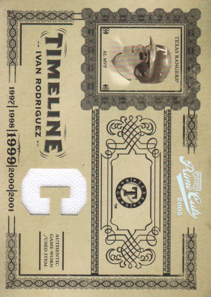 2005 Prime Cuts Timeline Material Jersey Position #T26 Ivan Rodriguez/25