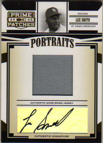 2005 Prime Patches Portraits Autograph Jersey #19 Lee Smith/20