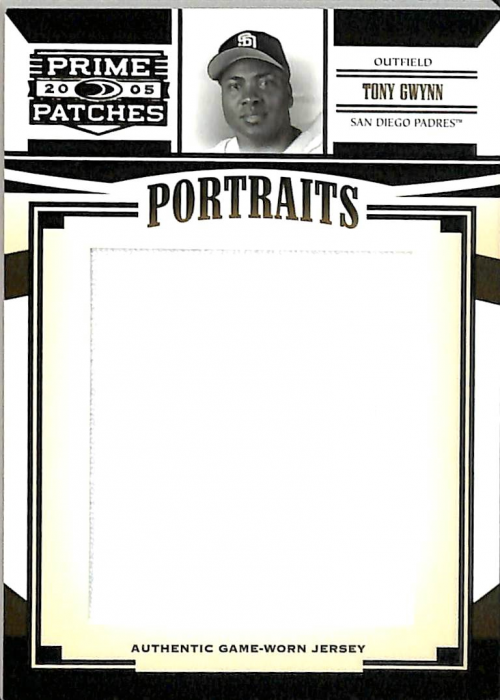 2005 Prime Patches Portraits Jumbo Swatch #81 Tony Gwynn/499