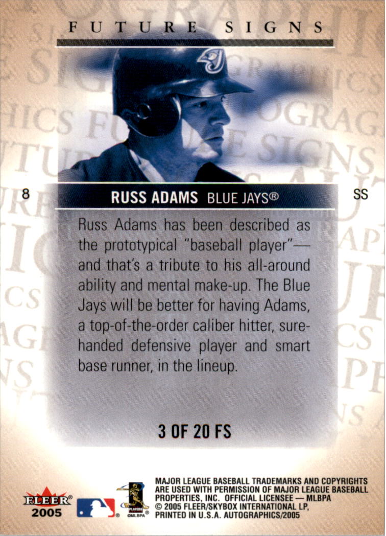 2005 SkyBox Autographics Future Signs Baseball YOU PICK - Picture 7 of 33