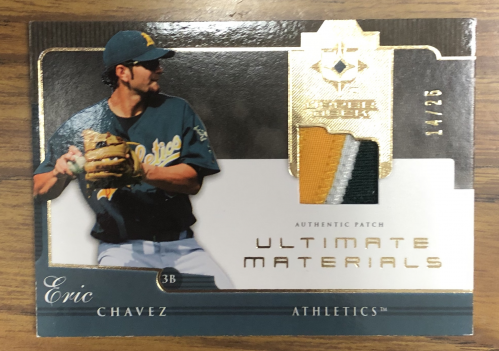 2005 Ultimate Collection Materials Patch #EC Eric Chavez/25