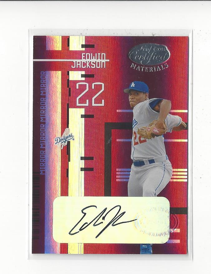 2005 Leaf Certified Materials Mirror Autograph Red #79 Edwin Jackson/250