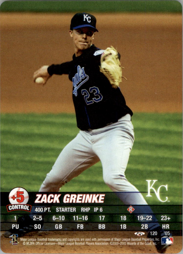 2005 MLB Showdown Trading Deadline #120 Zack Greinke - NM-MT