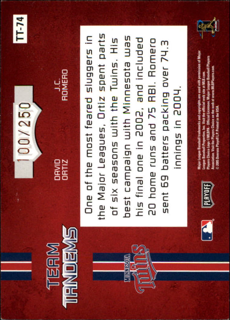 2005 Playoff Absolute Memorabilia - Team Tandems Hideki Matsui