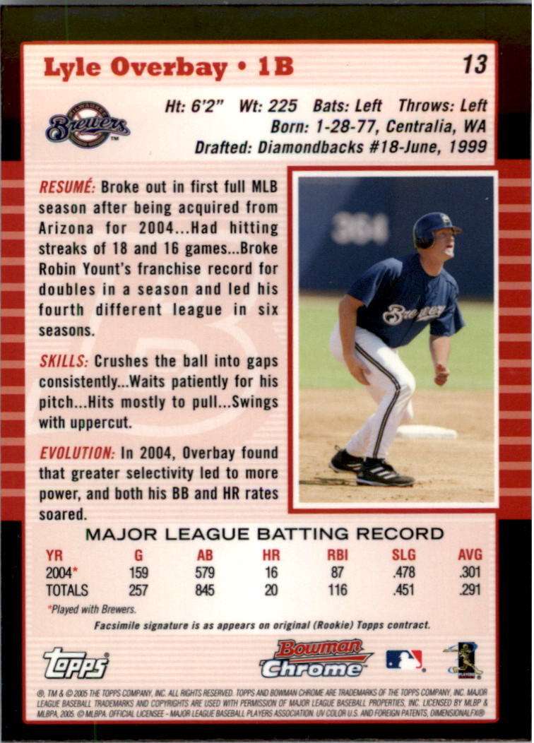 2005 Bowman Chrome Baseball Card Pick (Base) 1-102 - Picture 25 of 178