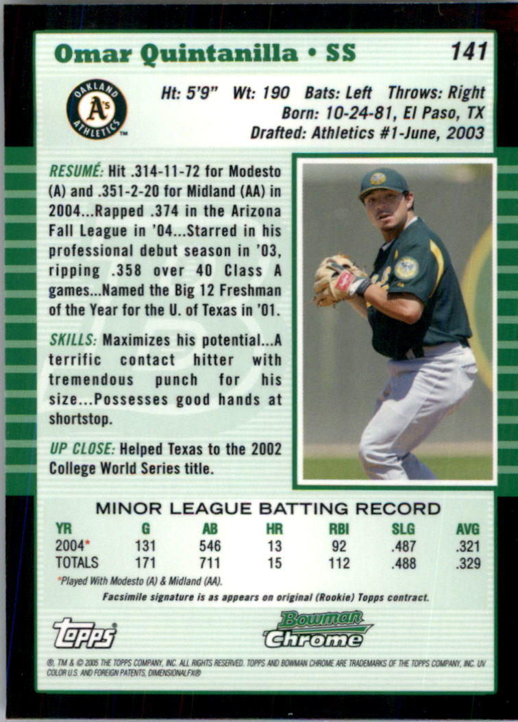 2005 Bowman Chrome Baseball Card Pick (Base) 103-330 - Picture 69 of 418