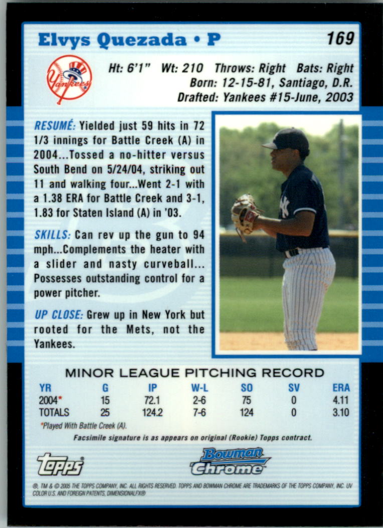 2005 Bowman Chrome Baseball Card Pick (Base) 103-330 - Picture 121 of 418