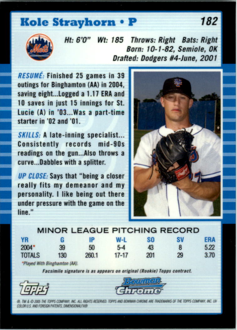 2005 Bowman Chrome Baseball Card Pick (Base) 103-330 - Picture 142 of 418
