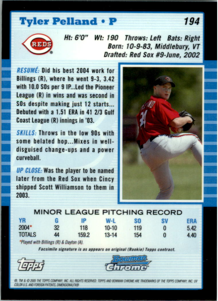 2005 Bowman Chrome Baseball Card Pick (Base) 103-330 - Picture 163 of 418